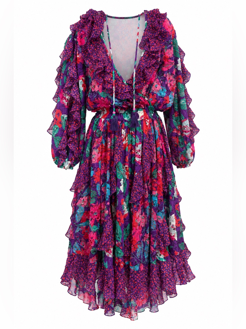 Vintage 1980s Diane Freis georgette dress